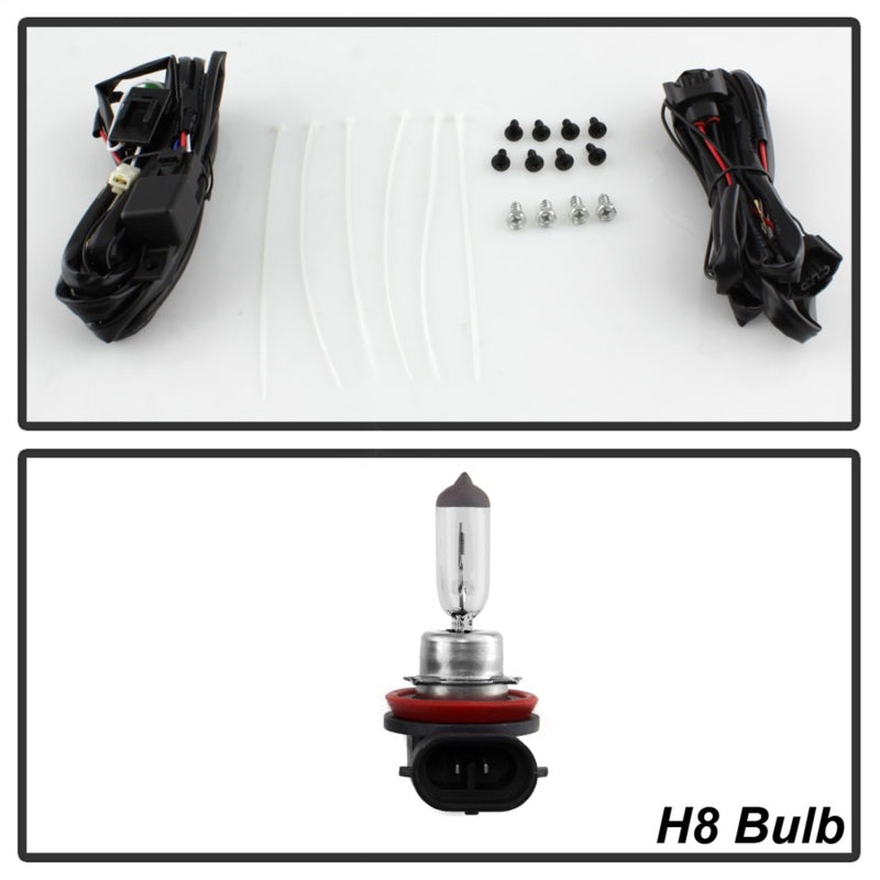 Feux antibrouillard OEM Spyder 17-18 Nissan Rogue (ne conviennent pas aux modèles Sport) avec interrupteur - Transparent (FL-NR2017-C)