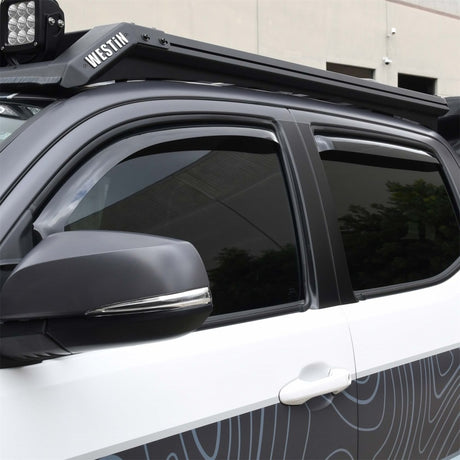 Déflecteur d'air Westin 2016-2018 Toyota Tacoma Double Cab 4dr Wade 4 pièces - Fumé