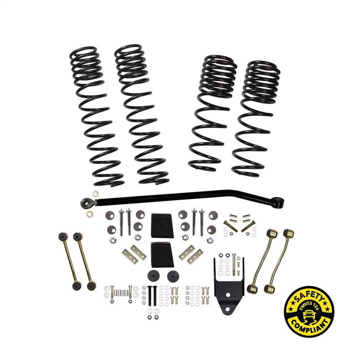 Suspension Skyjacker 4 po. Boîtier de composants avec ressorts hélicoïdaux à double taux et à long débattement - Jeep Wrangler 18-22