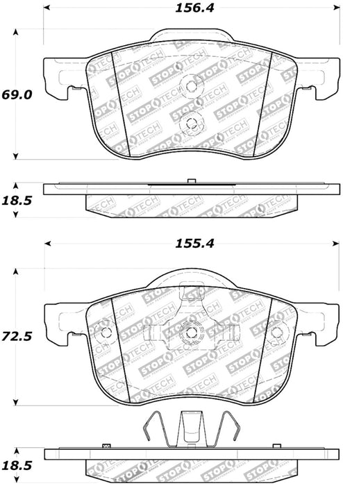 StopTech Street Touring 01-09 Volvo S60 / 99-06 S80 / 01-07 V70/V70R Front Brake Pads