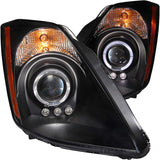 ANZO 2003-2005 Nissan 350Z Phares de projecteur avec halo noir