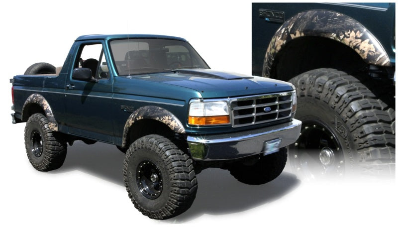 Élargisseurs d'ailes Bushwacker 92-96 Ford Bronco Extend-A-Fender 2 pièces - Noir