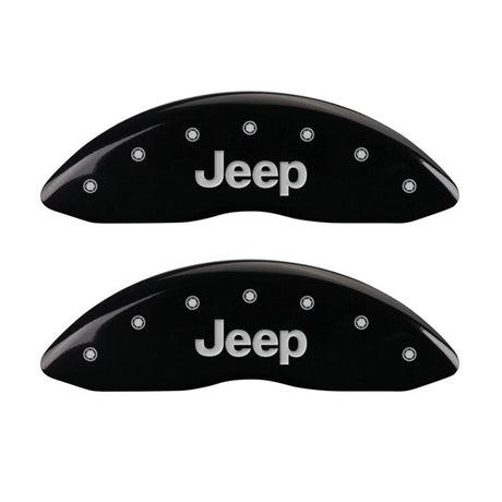 Couvre-étriers MGP 4 gravés avant et arrière JEEP finition noire argent ch