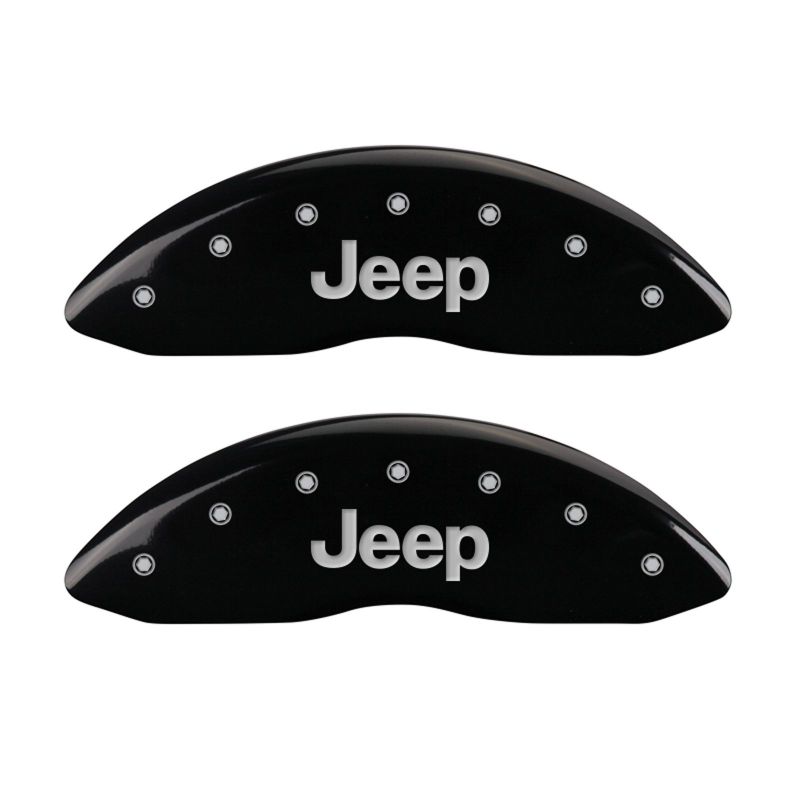 Couvre-étriers MGP 4 gravés avant et arrière JEEP finition noire argent ch