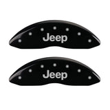 Couvre-étriers MGP 4 gravés avant et arrière JEEP finition noire argent ch