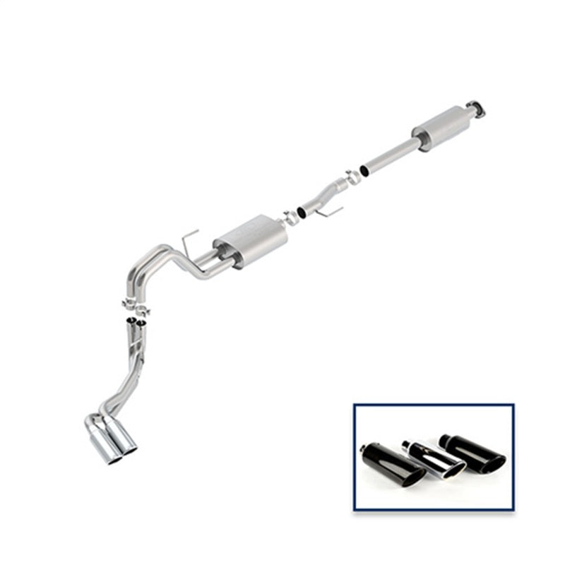 Système d'échappement Cat-Back Touring Ford Racing 15-18 F-150 5.0L - Embouts chromés à sortie latérale