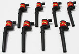 Kit de connexion de fil de bobine sur bougie haute performance Granatelli 99-13 Ford 4,6 L/5,4 L/5,8 L 4 V avec packs de bobines (65 000 volts)
