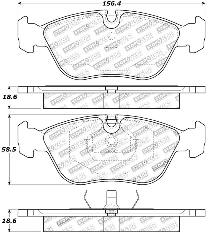 StopTech Street Touring 98-04 Volvo S60/98-00 S70/98-00 V70 Plaquettes de frein avant