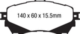 Plaquettes de frein avant EBC 14+ Mazda 6 2.5 Yellowstuff