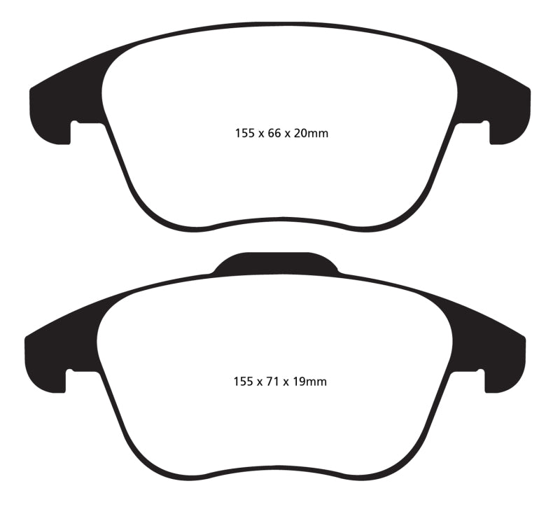 Plaquettes de frein avant EBC 15 et plus Audi Q3 2.0 Turbo Ultimax2