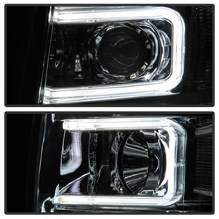 Phares de projecteur Halo Xtune Chevy Silverado 1500/2500/3500 07-13 Chrome PRO-JH-CS07-LED-C