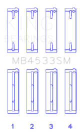 King Engine Bearings Audi 2.1L/2.2L 10V/20V 5cyl Turbo (Size 0.25 Oversized) Main Bearing Set