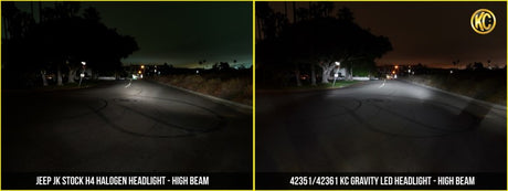Phare de rechange KC HiLiTES 97-06 Jeep TJ/Univ. 7 po Gravity LED H4 homologué DOT (système de paire)