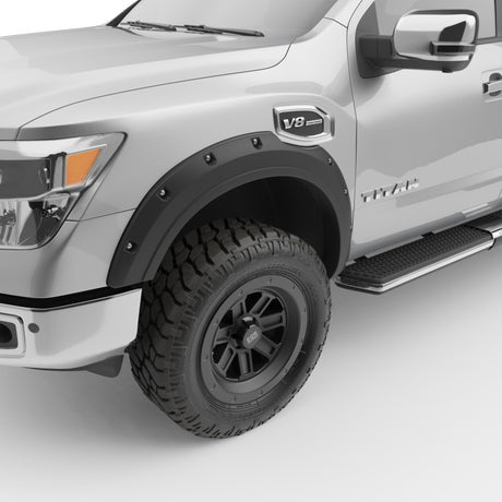 Élargisseurs d'ailes à boulonner traditionnels EGR 17-23 Nissan Titan avec ensemble de 4 badges d'aile