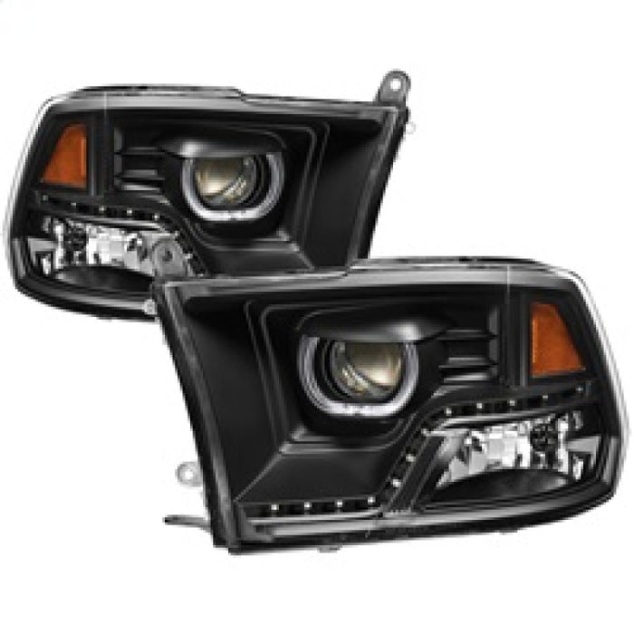 Phares de projecteur à DEL Halo xTune Dodge Ram 2009-2014 - Noir PRO-JH-DR09-CFB-BK