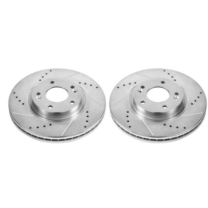 Disques de frein avant Power Stop 10-12 Hyundai Santa Fe Evolution percés et fendus - Paire