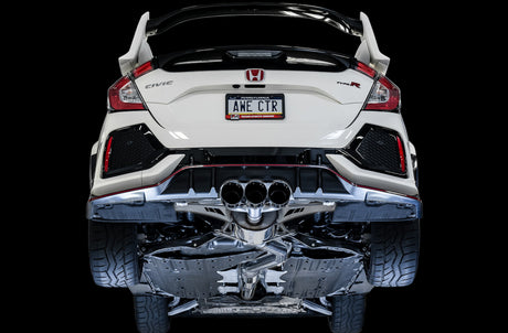 Échappement AWE Tuning 2017+ Honda Civic Type R Touring Edition avec tuyau avant et central - Embouts Diamond Blk