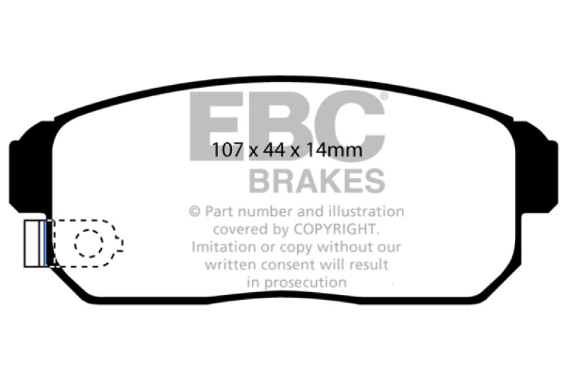 Plaquettes de frein arrière Bluestuff EBC 03-12 Mazda RX8 1.3 Rotary (suspension standard)