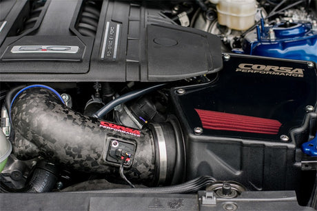 Prise d'air en fibre de carbone forgée avec DryTech 3D sans huile pour Ford Mustang GT 5.0L V8 Corsa 18-23