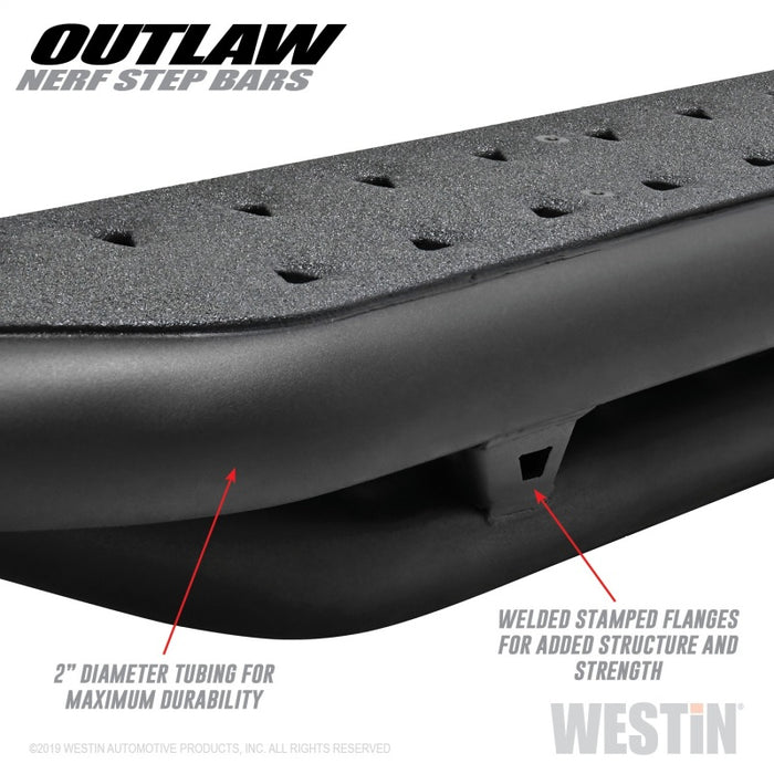 Marchepieds Westin Outlaw Nerf pour Ford F-150 SuperCrew 15-19 / Ford F-250/350 Crew Cab 17-19