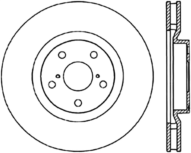 Rotor fendu StopTech Power Slot 5/93-98 Supra Turbo avant droit SportStop CRYO