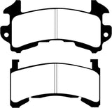 Plaquettes de frein avant EBC Greenstuff pour Chevrolet Blazer 4.3 S-10 (ABS 2 roues) 2WD 89-97