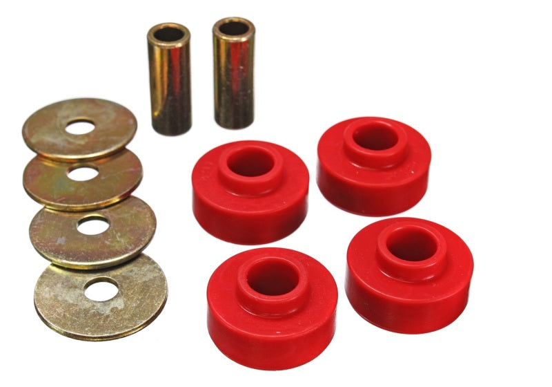 Bagues de support de différentiel rouges Energy Suspension 89-97 Ford Thunderbird / 99-04 Mustang Cobra