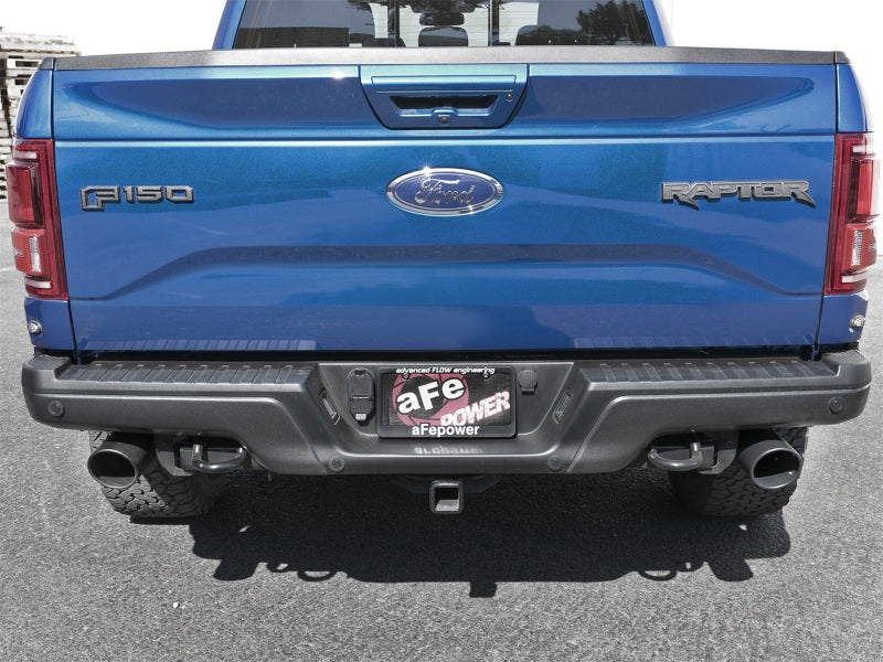 aFe MACH Force-Xp 3in to 3-1/2in 304 SS Cat-Back Exhaust w/Black Tip 17-18 Ford F-150 Raptor V6 3.5L