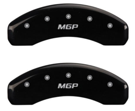 Couvre-étriers MGP 2 MGP Finition noire Caractères argentés 2018 Chevrolet Tahoe