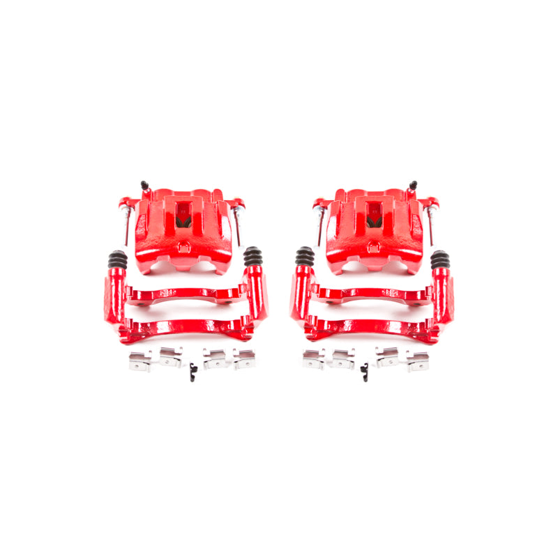 Étriers avant rouges Power Stop 99-04 Jeep Grand Cherokee avec supports - Paire