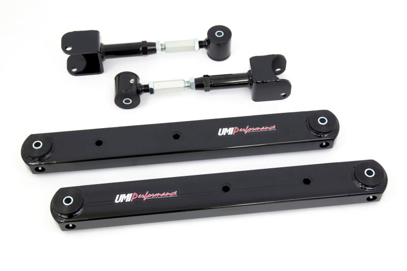 Kit de bras de suspension arrière UMI Performance 64-67 GM A-Body, entièrement en boîte, inférieurs, supérieurs réglables