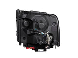 Phares de projecteur ANZO 2005-2007 Ford Excursion avec halo chromé et bande LED (CCFL) 1 pièce