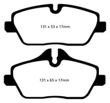 Plaquettes de frein avant EBC 14+ BMW i3 électrique Ultimax2