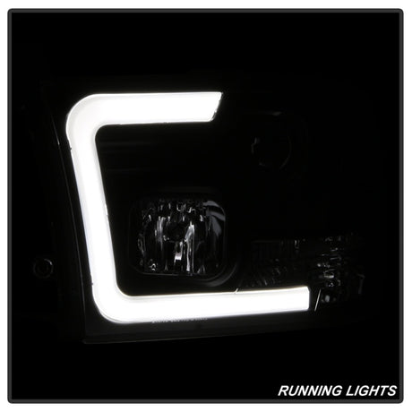 Phares Spyder 09-16 Dodge Ram 1500 Version 2 Barre lumineuse DRL Noir PRO-YD-DR09V2-LBDRL-BK