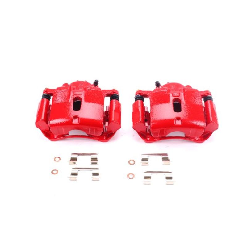 Étriers avant rouges Power Stop 03-08 Honda Pilot avec supports - Paire
