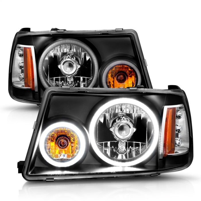 Phares de projecteur ANZO 2001-2011 Ford Ranger avec halo noir (CCFL) 1 pièce