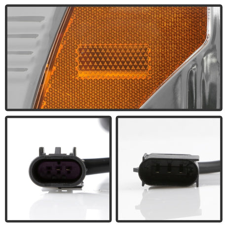 Spyder 17-18 Ford F250/F350/F450 Modèle halogène uniquement - Barre lumineuse blanche - Chrome - PRO-YD-FS17HALSI-C