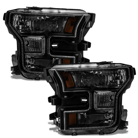 Phares halogènes pré-assemblés Oracle 15-17 Ford F-150 Dynamic RGB+A - Édition noire - VOIR LA GARANTIE
