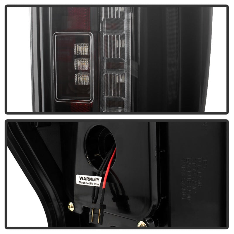 Feux arrière à LED Spyder 17-18 Ford F-250 Super Duty (sauf modèles à LED) - Noir Smk (ALT-YD-FS17-LED-BSM)