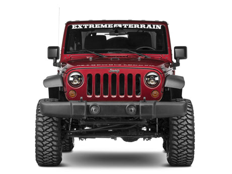 Phares à LED Daymaker de la série Axial Jeep Wrangler TJ/JK de Raxiom 97-18 - Boîtier noir (lentille transparente)