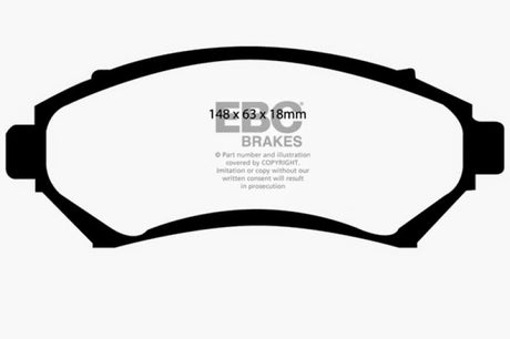Plaquettes de frein avant EBC Greenstuff pour Buick Century 3.1 97-03