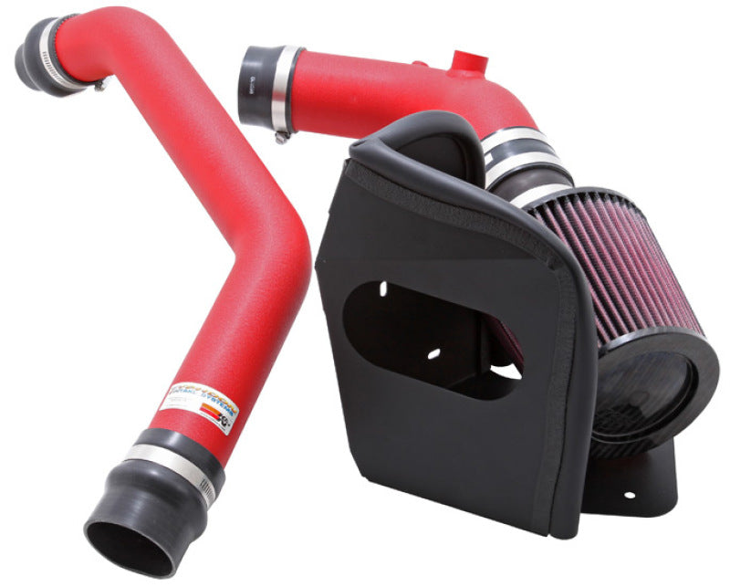 K&amp;N 08-09 Mitsubishi Evo X Wrinkle Red Typhoon Short Ram Intake