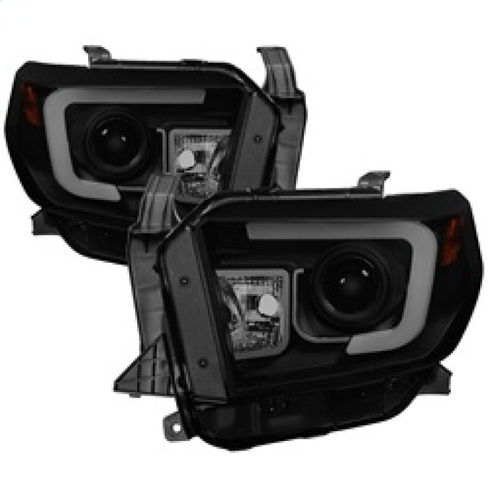 Phares de projecteur Spyder Toyota Tundra 2014-2016 Barre lumineuse DRL Fumée noire PRO-YD-TTU14-DRL-BSM