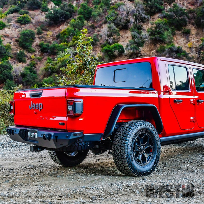 Garde-boue tubulaire Westin 2020 Jeep Gladiator - Arrière - Noir texturé