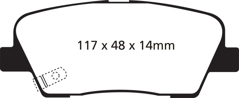 Plaquettes de frein arrière EBC 06-09 Hyundai Entourage 3.8 Yellowstuff