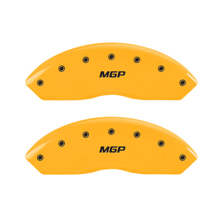 Couvre-étriers MGP 4 gravés avant et arrière finition jaune MGP noir ch