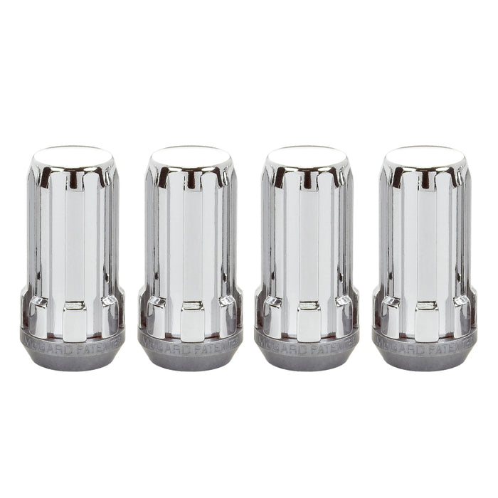 McGard SplineDrive Lug Nut (Cone Seat) 1/2-20 / 1.60in. Length (4-Pack) - Chrome (Req. Tool)