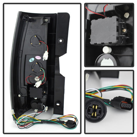 Feux arrière à DEL Spyder Chevy Suburban/GMC Yukon/Yukon Denali 07-14, noir fumé ALT-YD-CSUB07-LED-BSM