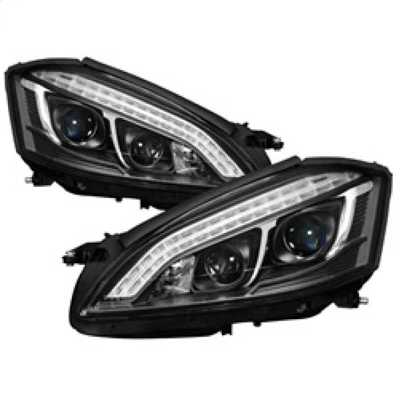 Phares Spyder Mercedes W221 Classe S 07-09 - Modèle HID uniquement - Noir PRO-YD-MBW22107-HID-DRL-BK
