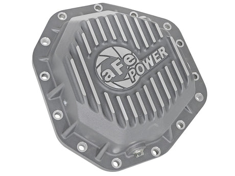 Couvercle de différentiel arrière aFe Power Street Ser brut avec aileron Mach 2017 Ford Diesel Trucks V8-6.7L(td) Dana M275-14
